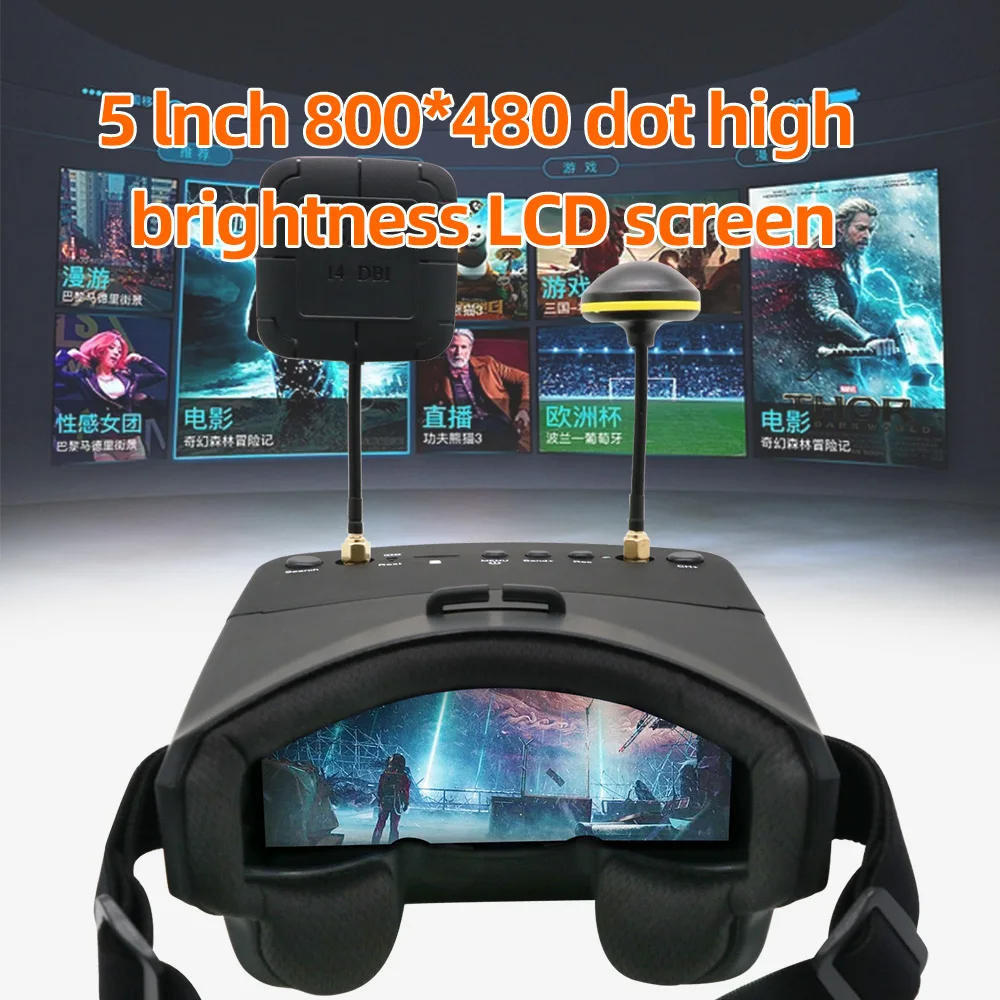 EV800D 5.8G 40CH 5 Inch 800*48 - đánh giá và giá Drone Racing Goggles