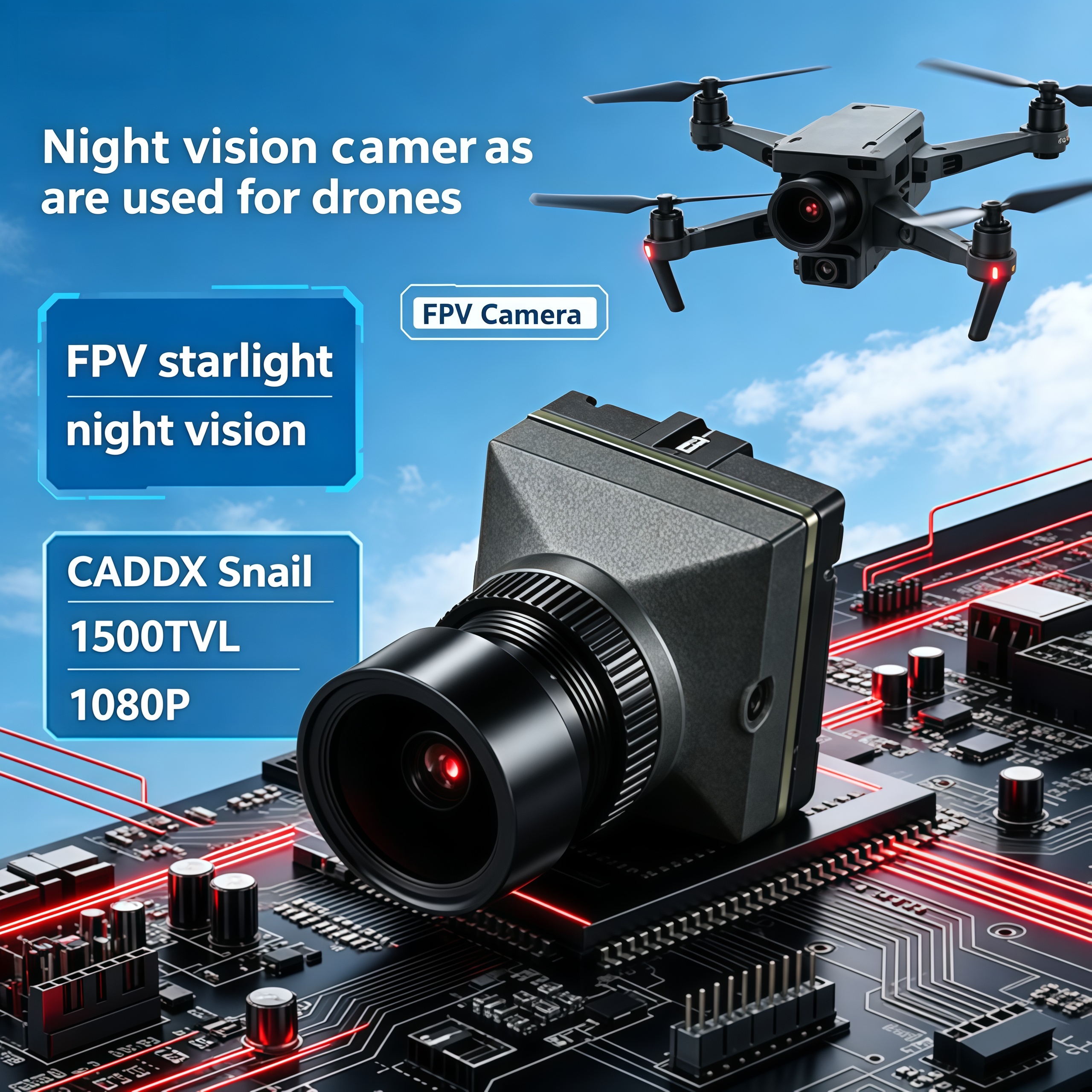 1500TVL HD CADDX Snail FPV Cam - đánh giá và giá Drone Racing Transmitter